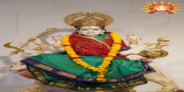 श्रीराम जन्मभूमि मन्दिर में प्रतिष्ठित जगज्जननी मां भगवती का कलश स्थापन कर पूजन -अर्चन किया गया