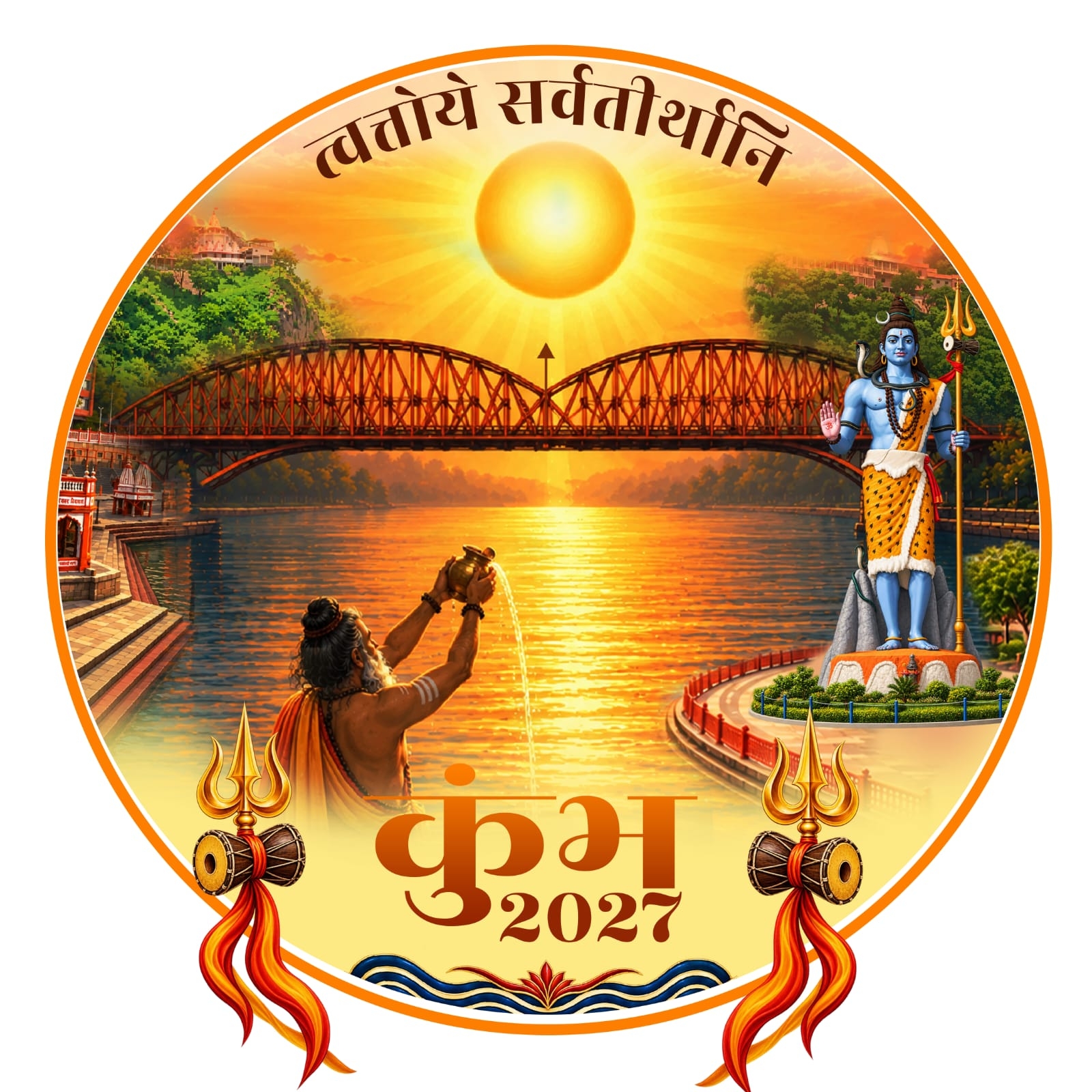 हरिद्वार कुंभ 2027 - जारी लोगो हरिद्वार कुंभ 2027 - जारी लोगो