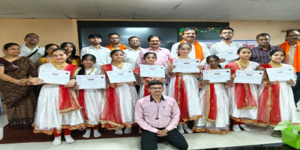 शिवडेल स्कूल ने जीती भारत विकास परिषद की समूह गान प्रतियोगिता