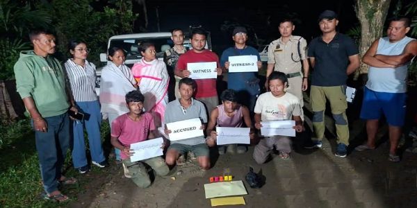 असमः जागुन पुलिस ने भारी मात्रा में ज़ब्त किया किया ड्रग्स और गांजा, चार हिरासत में