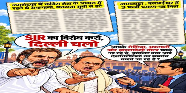 घुसपैठ और मतदाता सूची के मुद्दे पर भाजपा ने राहुल गांधी और इरफान अंसारी पर साधा निशाना