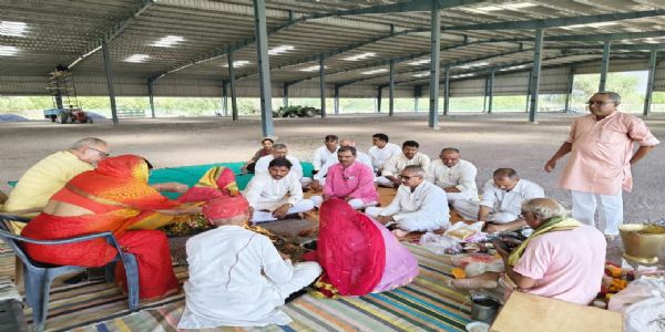 प्रांत घोष शिविर मरू निनाद 2026 के लिए भूमि पूजन