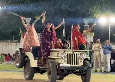 A brave procession of 200 Kshatriya women at Ranjit Vilas Palace in Rajkot A brave procession of 200 Kshatriya women at Ranjit Vilas Palace in Rajkot