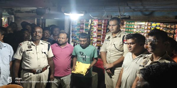 शक्तिआश्रम में पुलिस की छापेमारी, गांजा के साथ एक व्यक्ति गिरफ्तार