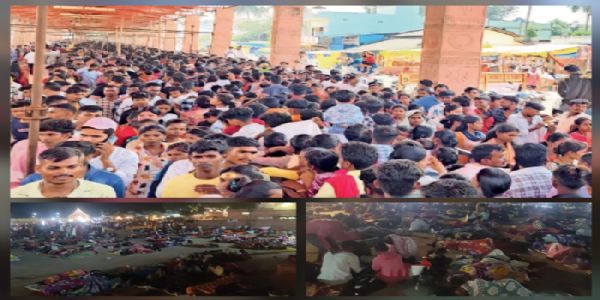 दंतेवाड़ा में मां दंतेश्वरी के दर्शन के लिए मंदिर कॉरिडोर तक पहुंची श्रद्धालुओं की भीड़