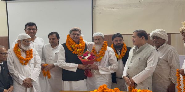 नूंह: जाकिर हुसैन लगातार सातवीं बार निर्विरोध चुने गए मेवात एजुकेशन बोर्ड के अध्यक्ष