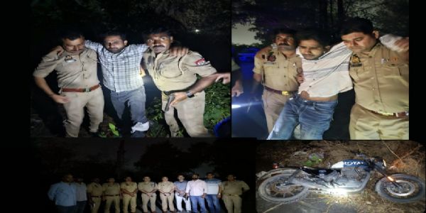 पुलिस मुठभेड़ में दो कुख्यात लुटेरे गिरफ्तार,पैर में लगी गोली