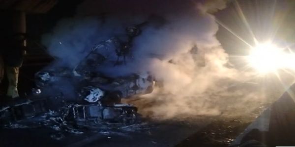 कानपुर में कंटेनर से टकराकर लोडर में लगी आग, परिचालक की जिंदा जलकर मौत