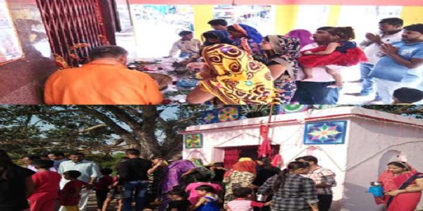 मां कालरात्रि की पूजा को देवी मंदिरों में भक्तों की उमड़ी भीड़