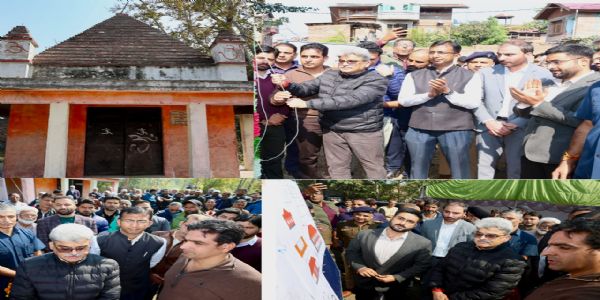मुख्य सचिव ने श्रीनगर स्थित रैनावारी में विट्ठल भैरव मंदिर के जीर्णोद्धार की नींव रखी