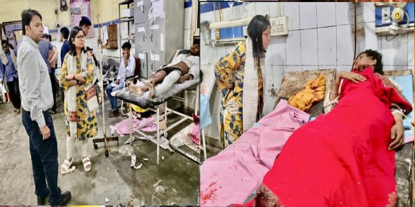 घायलों से बात करती, उनका हाल जानती हुईं ग्वालियर कलेक्टर रचिका चौहान घायलों से बात करती, उनका हाल जानती हुईं ग्वालियर कलेक्टर रचिका चौहान