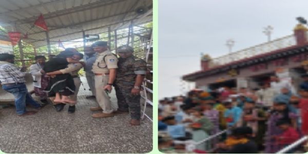 मैहरः मां शारदा शक्तिपीठ में दर्शन हेतु देश के कोने कोने से पहुंच रहे श्रद्धालु