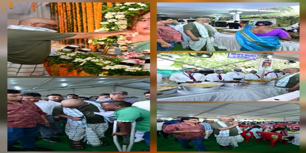 अपार जनसमूह की उपस्थिति में संपन्न हुआ मुख्यमंत्री की मां रूपी सोरेन का संस्कार भोज