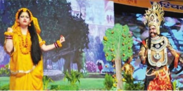 रावण-अंगद संवाद व लक्ष्मण मूर्छा संवाद की लीला का हुआ मंचन