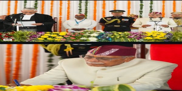देहरादून स्थित लोक भवन में उत्तराखंड के राज्यपाल पद की शपथ लेते डॉ. ढाल सिंह बिसेन। देहरादून स्थित लोक भवन में उत्तराखंड के राज्यपाल पद की शपथ लेते डॉ. ढाल सिंह बिसेन।