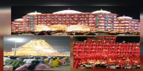 दुर्गापूजा को लेकर शहर के पंडालों में लगी श्रद्धालुओं की भीड़, ड्राेन और सीसीटीवी से निगरानी