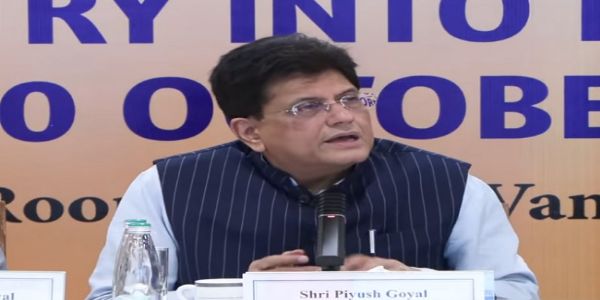 भारत-न्यूजीलैंड मुक्त व्यापार समझौता 20 अक्टूबर से होगा लागू: गोयल