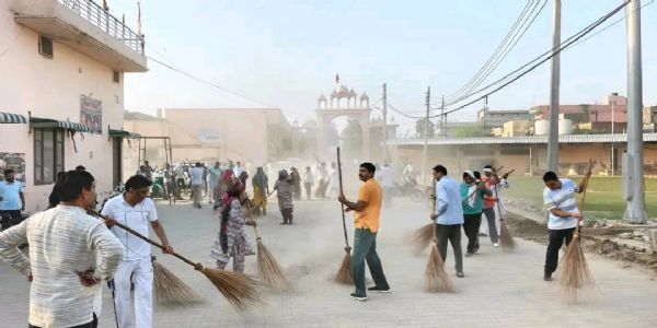 कैथल: गांधी जयंती पर सेवा संकल्प अभियान के तहत चला स्वच्छता अभियान