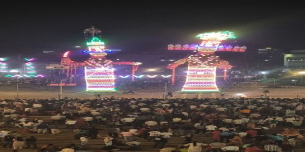 जयपुर में दशहरे की धूम, 121 फीट के रावण से लेकर 51 फीट के पुतले तक का दहन