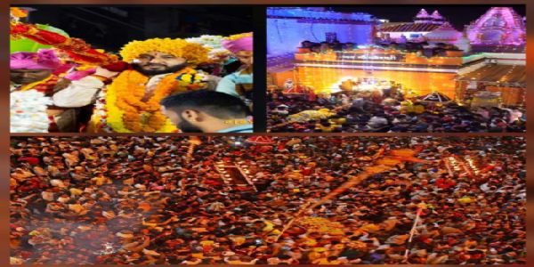 बस्तर दशहरा के मावली परघाव में माता मावली की डोली व छत्र काे मंदिर में किया गया स्थापित