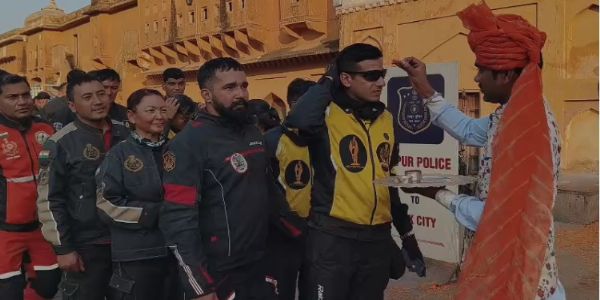 नशे के खिलाफ राष्ट्रीय मोटरसाइकिल रैली पहुंची आमेर