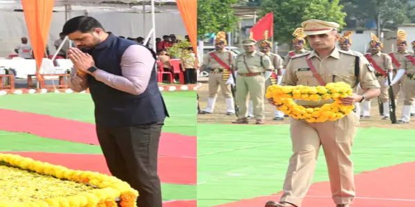 रायसेन में शहीद पुलिसकर्मियों को श्रद्धांजलि, पुलिस स्मृति दिवस पर शस्त्र उल्टे कर जवानों ने किया नमन