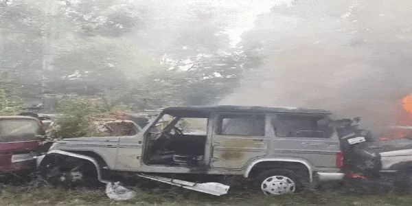 भोपाल: जहांगीराबाद थाने में खड़े पुराने वाहनों में लगी आग, 4-5 गाड़ियां चपेट में आईं