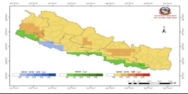 नेपाल में एक हफ्ते से अधिक समय तक बारिश की संभावना, किसानों और यात्रियों को सतर्क रहने की सलाह