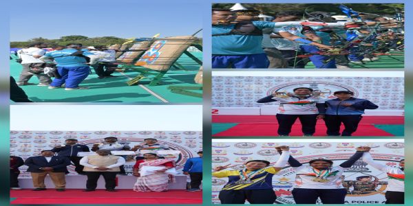 राष्ट्रीय पुलिस तीरंदाजी प्रतियोगिता के 50 मीटर रिकर्व श्रेणी में सीआईएसएफ के नितिन ने जीता स्वर्ण पदक
