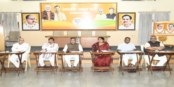 भाजपा प्रदेश कार्यसमिति बैठक और राष्ट्रीय अध्यक्ष नितिन नवीन के स्वागत की तैयारियों को लेकर बैठक