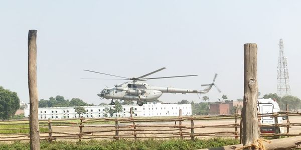 प्रधानमंत्री मोदी के वाराणसी दौरे को लेकर सुरक्षा व्यवस्था चाक-चौबंद, हेलीकॉप्टर का टच एंड गो रिहर्सल