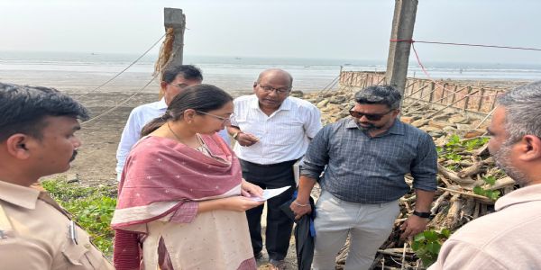 राजोडी, कलंब, नवापुर व अर्नाला के समुद्र तटों का विधायक स्नेहा दुबे पंडित ने किया निरीक्षण