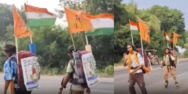स्केटिंग करते हुए तीर्थयात्रा पर निकले दो सगे भाई, छह माह में तय किए 10,500 किलोमीटर, अब उज्जैन का प्लान