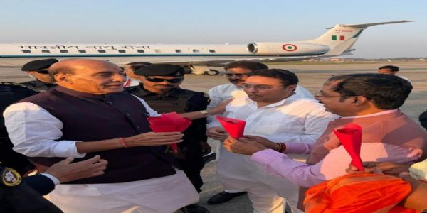 Defence Minister Rajnath Singh arrived Defence Minister Rajnath Singh arrived