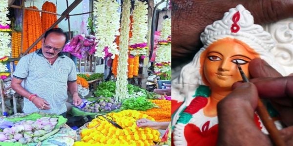 लक्ष्मी पूजा से पहले फूलों की कीमतें नियंत्रित, मिट्टी की महंगाई से कुम्हार परेशान
