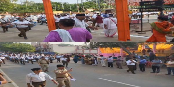 घोष की मधुर स्वर-लहरियों के बीच गोवर्धन परिक्रमा के साथ संपन्न हुआ आरएसएस के शताब्दी वर्ष का समापन