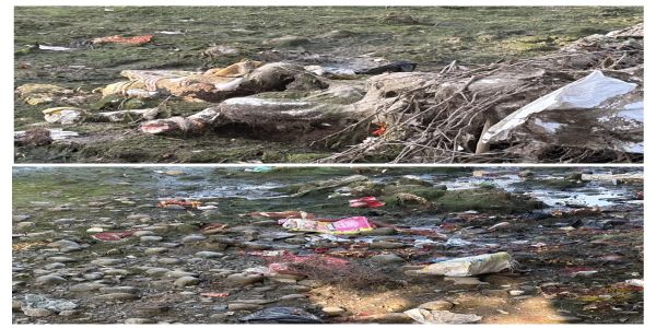 कठुआ की सूखी नहर में खंडित गणेश प्रतिमाएं, विसर्जन की व्यवस्था पर उठे सवाल