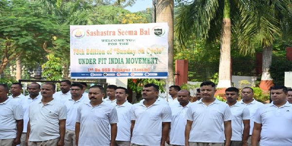 सोनापुर में एसएसबी ने निकाली ‘संडे ऑन साइकिल’ रैली