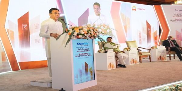 नैसकॉम-कैट के कार्यक्रम को संबोधित करते जितिन प्रसाद