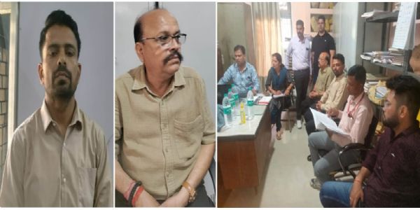 पन्ना में लोकायुक्त का छापा, जल संसाधन विभाग के लेखा अधिकारी और बाबू 45 हजार की रिश्वत लेते गिरफ्तार