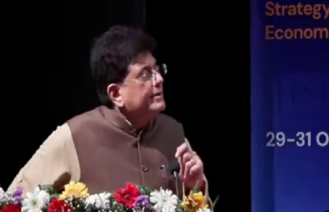 आईएसआईडी-आईडीआरए राष्ट्रीय सम्मेलन को संबोधित करते पीयूष गोयल