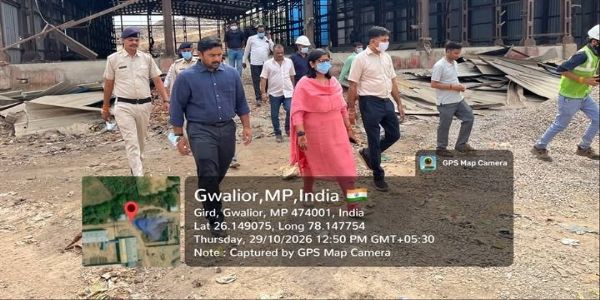 ग्वालियरः कलेक्टर ने केदारपुर लैंडफिल साइट का किया निरीक्षण