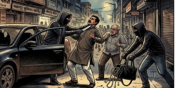 जबलपुर में सराफा कारोबारियों से लूट, चाकू की नोक पर जेवरात से भरी कार ले भागे बदमाश