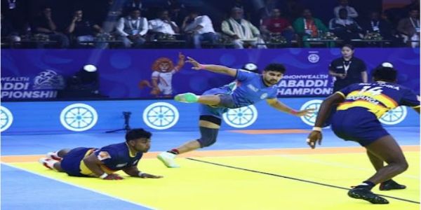 कॉमनवेल्थ कबड्डी चैंपियनशिपः श्रीलंका को हराकर भारत ने ग्रुप चरण में कायम रखा अजेय अभियान कॉमनवेल्थ कबड्डी चैंपियनशिपः श्रीलंका को हराकर भारत ने ग्रुप चरण में कायम रखा अजेय अभियान