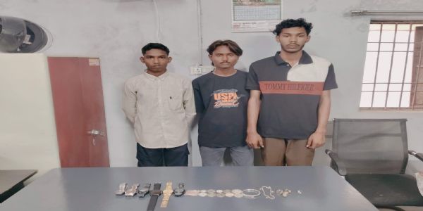 रायपुर में सूने मकान का ताला तोड़कर चोरी करने वाले तीन आरोपित गिरफ्तार, 1.50 लाख का माल बरामद