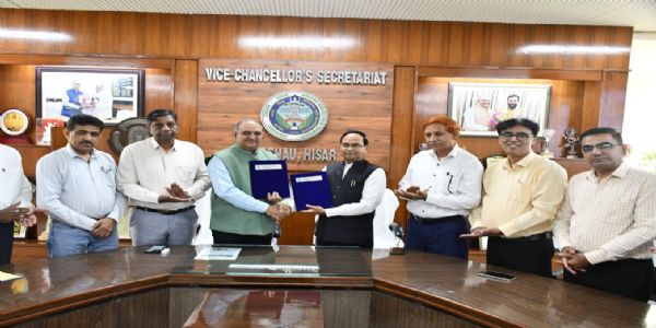 एसकेआरएयू तथा चौधरी चरण सिंह कृषि विश्वविद्यालय ने मिलाया हाथ : किसानों और कृषि विद्यार्थियों के हित में मिलकर करेंगे काम
