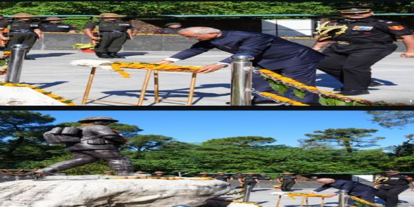 राज्यपाल ने शौर्य स्थल पर वीर बलिदानियों को पुष्पचक्र अर्पित कर दी श्रद्धांजलि