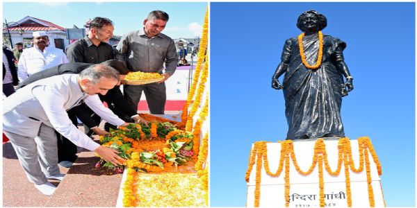 राष्ट्र निर्माण में इंदिरा गांधी और सरदार पटेल का योगदान अतुलनीय: मुख्यमंत्री