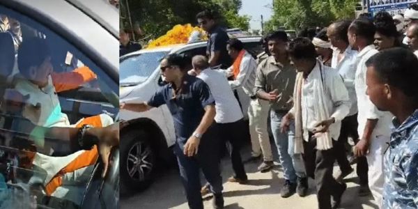 पांढुर्णा: सूखी फसल लेकर किसानों ने रोका मुख्यमंत्री का काफिला, कर्ज माफी और सूखाग्रस्त घोषित करने की मांग