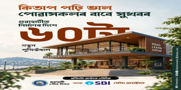 गुवाहाटी के प्रत्येक वार्ड में बनेंगे पुस्तकालय, कुल 60 पुस्तकालयों की योजना